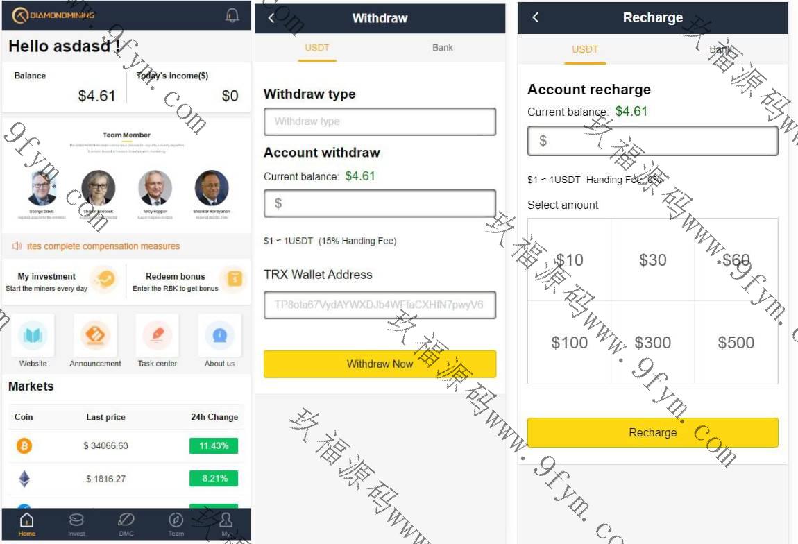 挖矿矿机源码前端vue，后端java，全开源可二开。