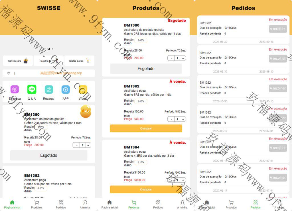 前端Uniapp/4国语言矿机投资源码区块链矿机投资