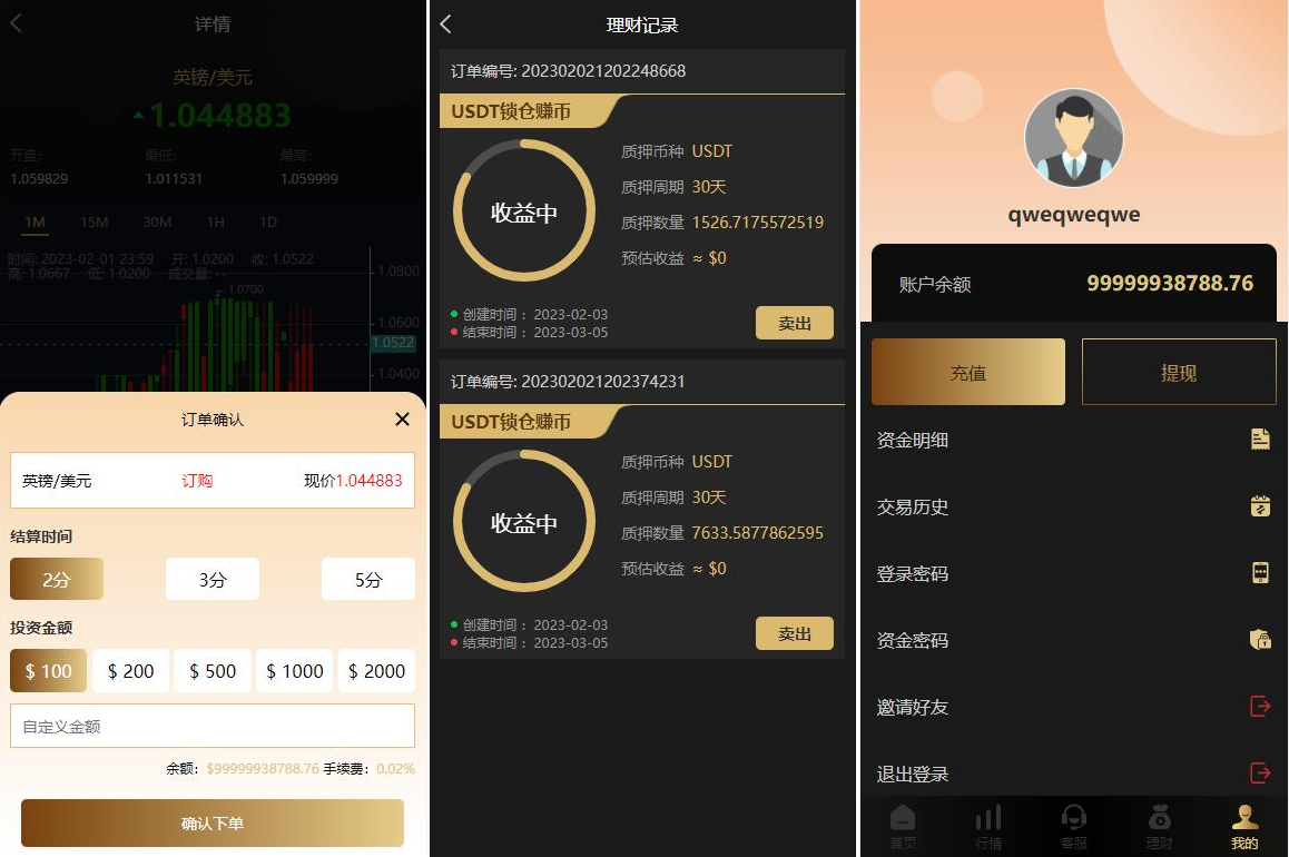 vue期货微盘微交易源码/外汇虚拟币贵金属多语言/对接实时行情/支持中英越南语 - 图2