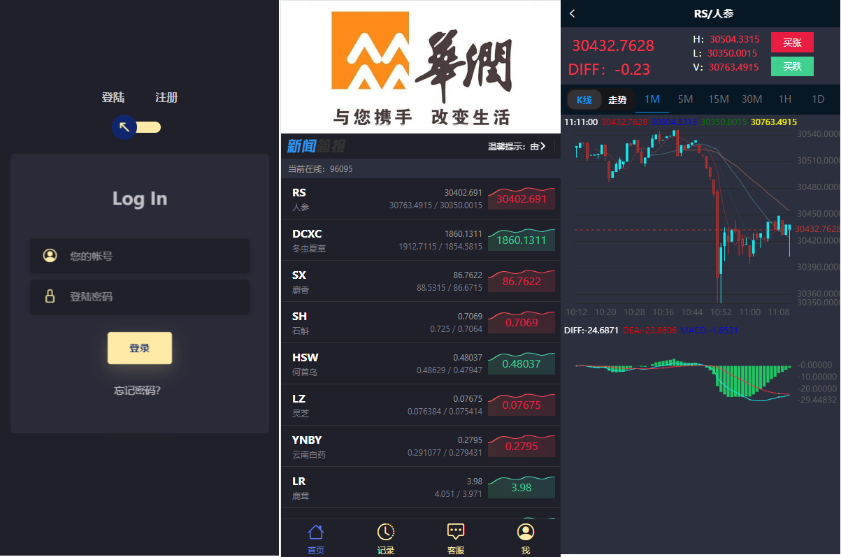 二次开发/新版ui药材微盘系统/微交易源码/时间盘系统