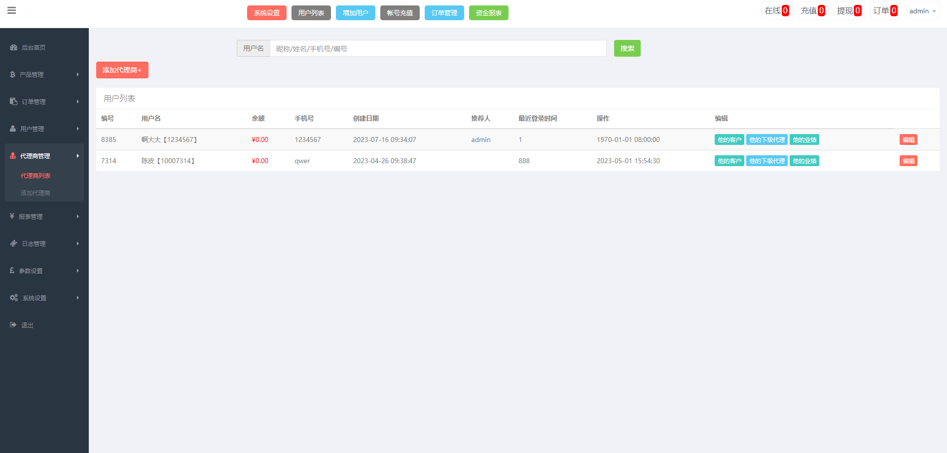 运营版微盘期货交易系统/微交易源码/代理后台/用户风控 - 图13