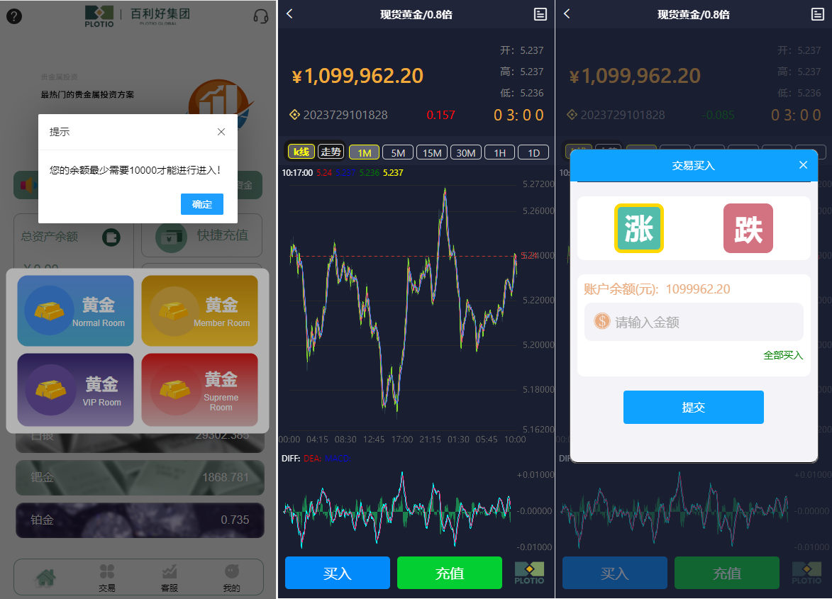 全新定制微盘系统/贵金属期货微交易系统/房间玩法 - 图2
