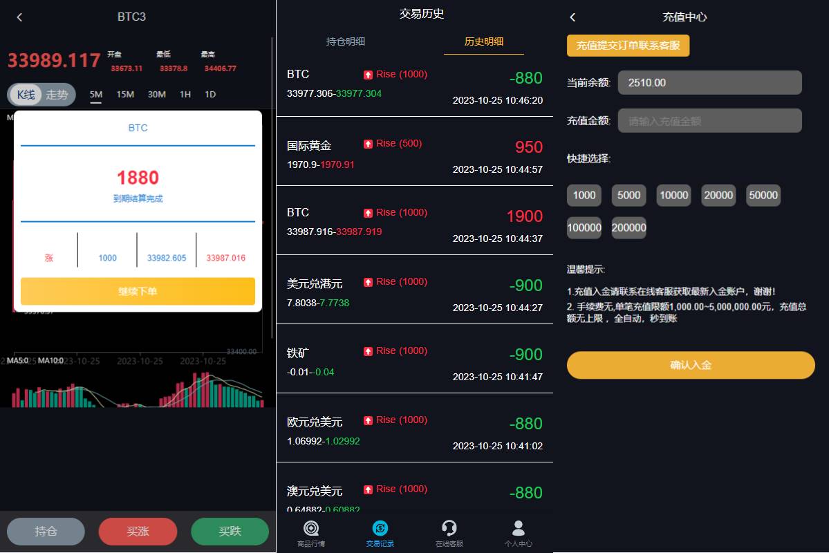uniapp版微盘系统/虚拟币外汇微交易/时间盘系统 - 图2