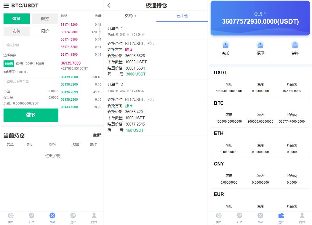 CCFOX多语言交易所微盘/合约+秒合约+质押交易/html前端/带文字搭建教程 - 图3