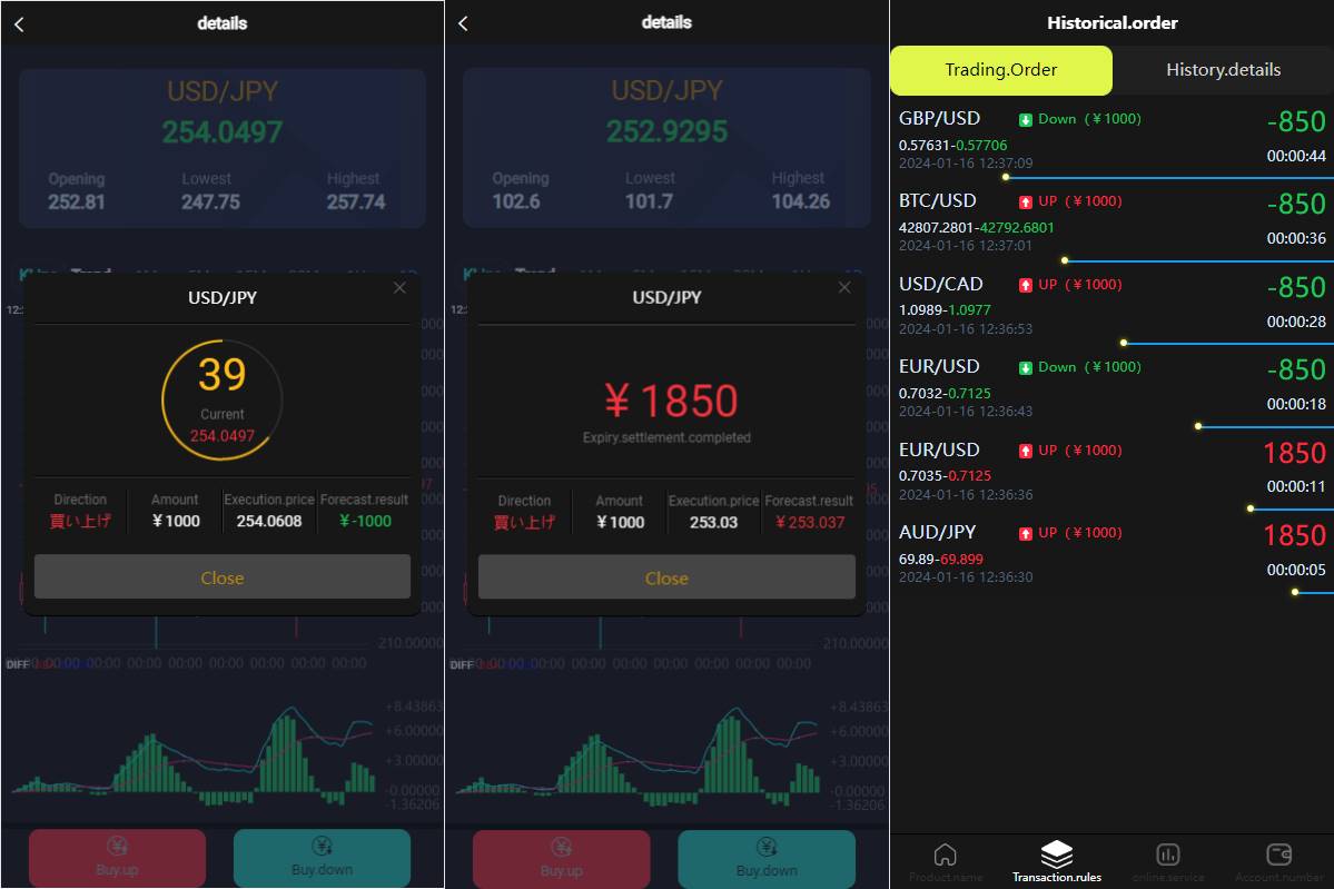 海外多语言微盘系统/外汇微交易源码/日本时间盘 - 图3