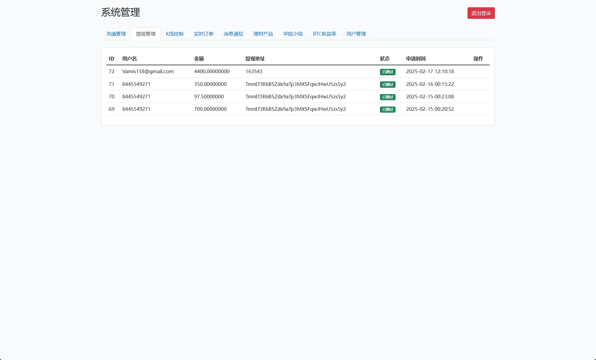 【海外交易所系统源码】秒合约/杠杆交易/投资/K线控制全开源源码 - 图16