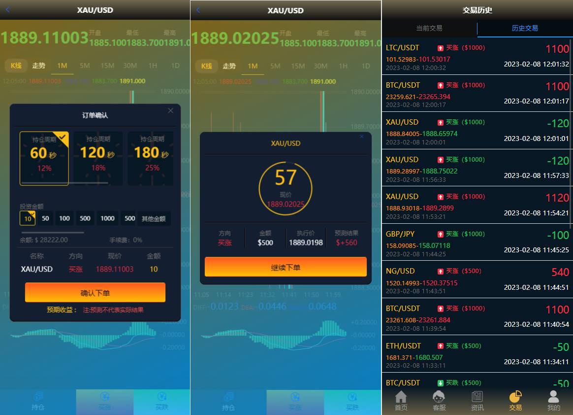 运营版微盘系统/微交易源码/外汇期货虚拟币微盘源码 - 图3