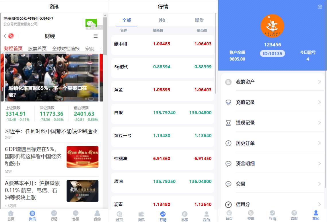 全新二开期货微盘系统/360安全检测UI/伪交易所源码/微交易系统 - 图3