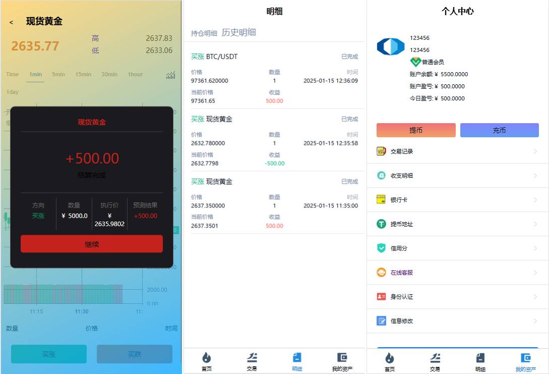 海外微交易系统/虚拟币黄金期货微盘/多语言秒合约微盘 - 图3