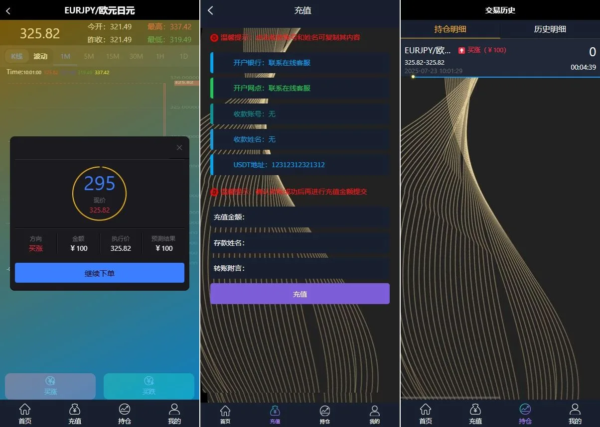 海外微盘时间盘源码贵金属原油期货秒交易虚拟币微盘外汇秒合约交易源码 - 图2